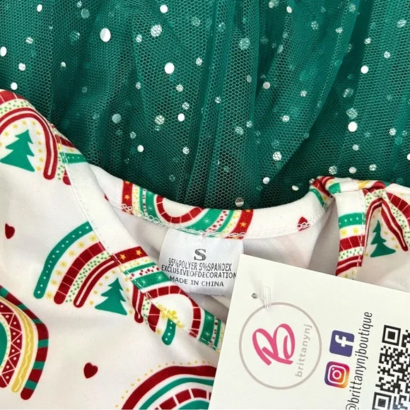 Girl Boutique Green Rainbow Tutu Dress - Picture 2 of 2